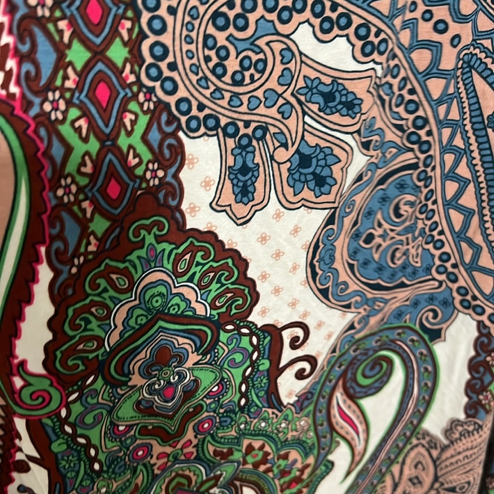 NEW Soma Soft Halter tie midi bra dress Multicolor Paisley Halter Dress size M - Picture 4 of 11